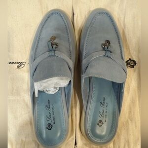 Loro Piana Women's Light Blue Mules